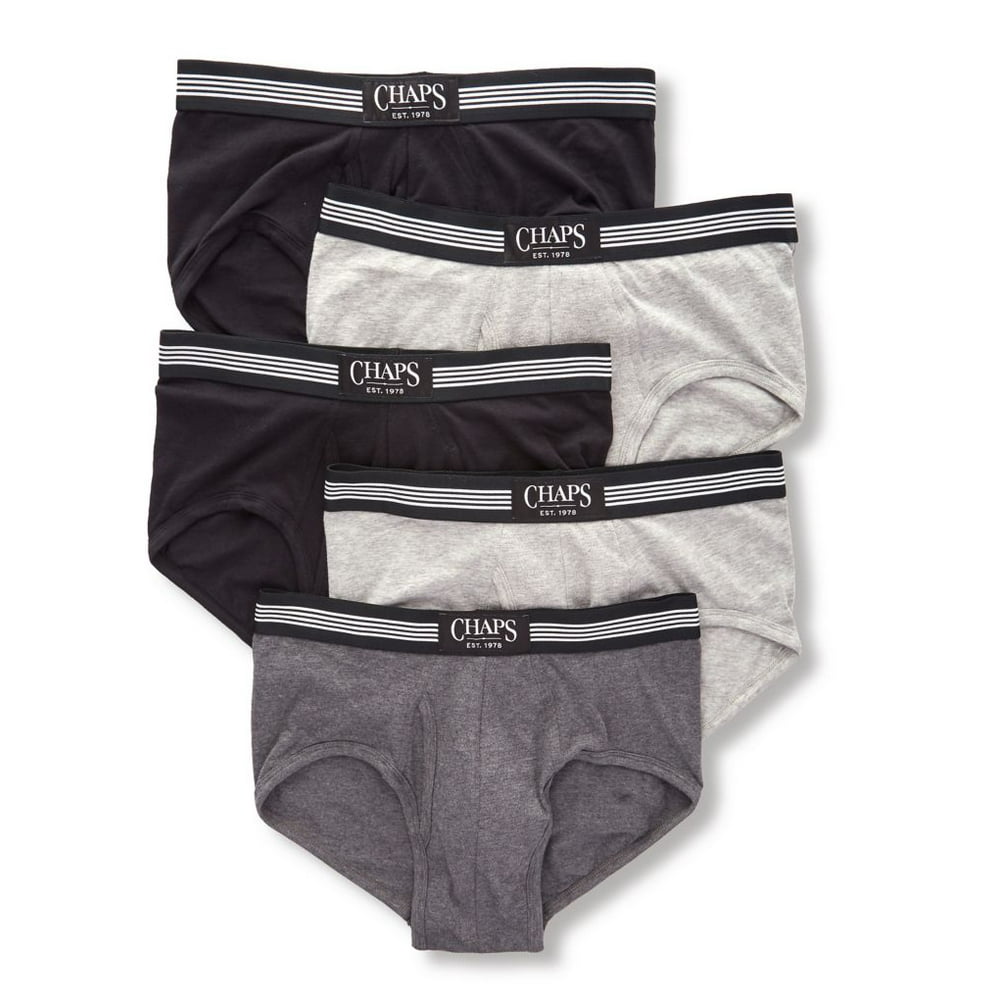 Men's Chaps CUBFP5 Essential Pouch Briefs With Fly 5 Pack Walmart