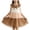 Brown, variant on Odeerbi 2-7 Years Toddler Kids Girls Color Block Tiered Dress Vintage Peter Pan Collar A-Line Tank Dress Ruffle Tulle Princess Dress
