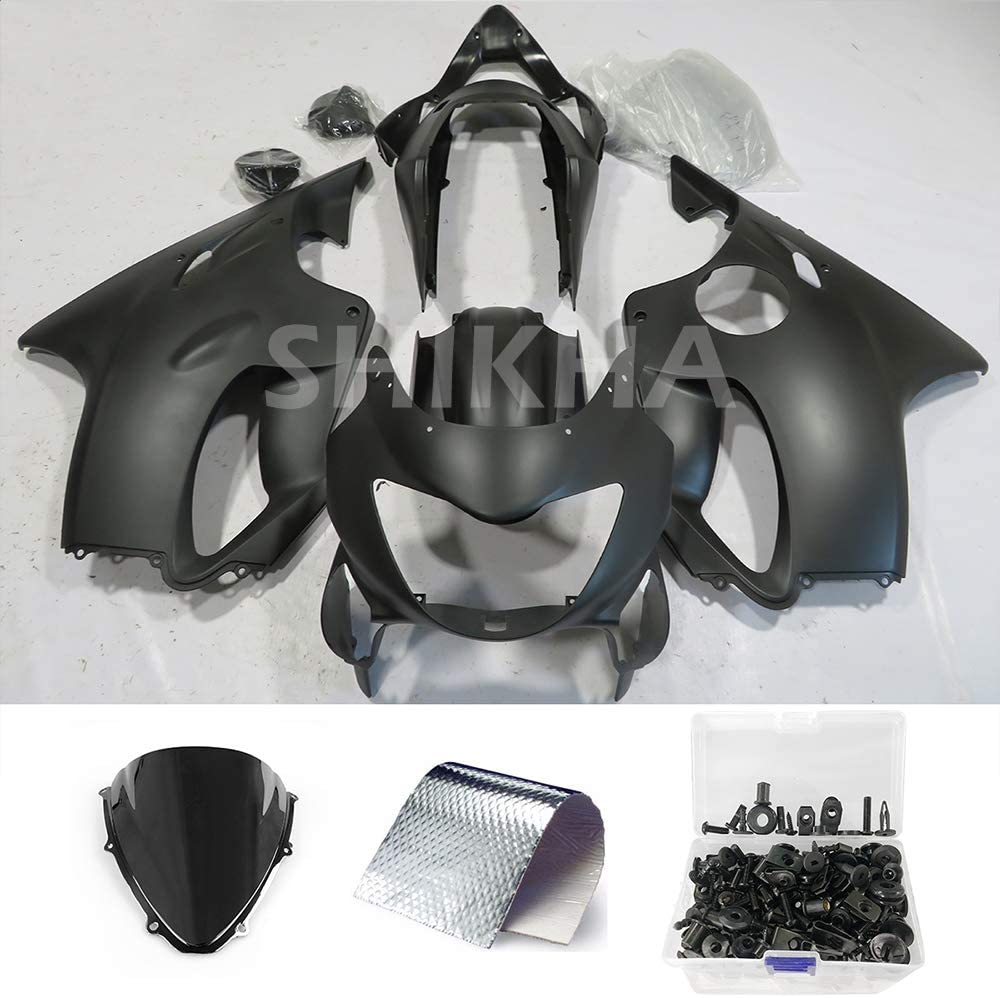Gloss Black ABS Fairing Kit w/ Fuel Gas Tank Cover For Honda CBR600F4i 2001-2007