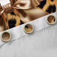 thumbnail image 4 of Feelyou Brown Bow Black Out Curtains, Cheetah Print Curtains Pack of 2 (42x63 Each), 4 of 6