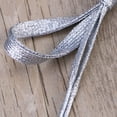 thumbnail image 5 of 1.1m Flat Glitter ShoeLaces Colored Flat Shoestring Bootlaces for Shoes Sneakers (Silver), 5 of 5