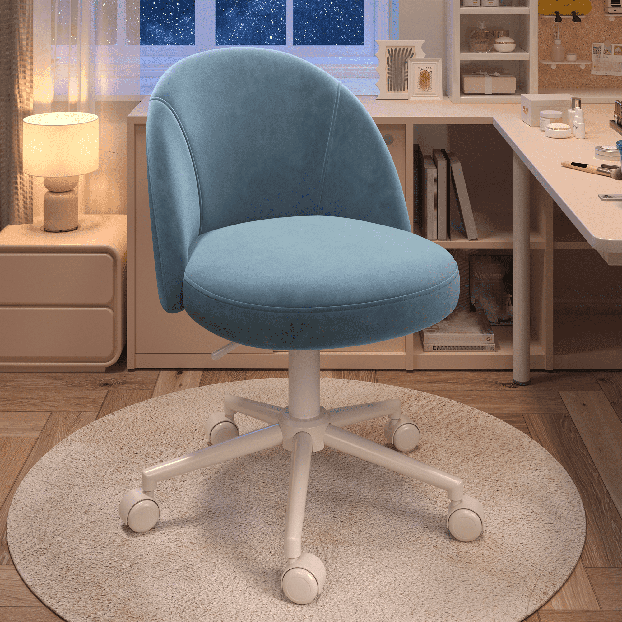 vanity chair with wheels small product