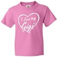 thumbnail image 3 of Inktastic I Love My Gigi in White Chalk Heart Youth T-Shirt, 3 of 5