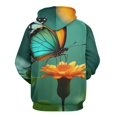 thumbnail image 3 of Vibrant Butterfly Floral Print(1)-2 3D Print Hoodie Men Women Autumn Thin Pullover Sweatshirt Vintage Streetwear Tops, 3 of 6
