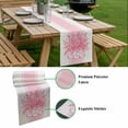 thumbnail image 5 of Eucalyptus Pink Table Runner - 70 Inch Long, Kitchen Dining Table Runner Dresser Scarves, Vintage Bottle Succulents Flower Stripes Farmhouse Decor for Coffee Tables Wedding Party Banquet, 5 of 8