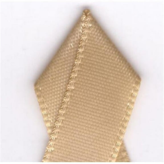 Papilion R074400230826100Y .88 in. Double-Face Satin Ribbon 100 Yards - Raw silk