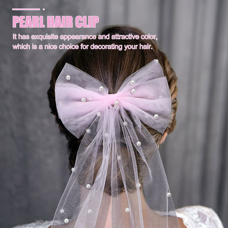Pink Organza Bow Hairclip - Bow Hairclip - Organza Hairbow - Delicate Hair  Accessories 