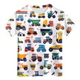 thumbnail image 5 of Gubotare Boys Shirts Little Boys Shirts & Tops Clothes T-Shirt Casual Kids Teen Car Print Girls Boys Children Boys Tops Size 12-13 Years (Green,12-13 Years), 5 of 5