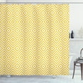 thumbnail image 1 of Ambesonne Geometric Shower Curtain, Triangle Square Shape, 69"Wx75"L, Marigold and White, 1 of 3