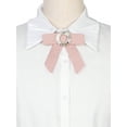 thumbnail image 4 of INSPIRE CHIC Women's Bowknot Bowtie for Unisex Accessories Graduate Bow Brooches Bow Tie Pink, 4 of 4