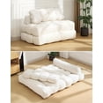 thumbnail image 2 of Folding sofa cama convertible sleeper chair con pillow foldable mattress foam couch para small-space sala de estar (beige), 2 of 7