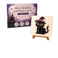 thumbnail image 4 of Sea Glass Craft Kit for Halloween, Featuring Glossy Mosaic Cat Design with Wooden Easel and Tweezers for Classroom Activities and Home Decor, Adorable Diy Stained Glass Art, 4 of 7