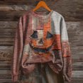 thumbnail image 6 of NMMUED Womens Cute Pumpkin Print Sweatshirts Halloween Graphic Pullovers Crewneck Long Sleeve Oversized Spooky Casual Outfits Orange XXL, 6 of 6