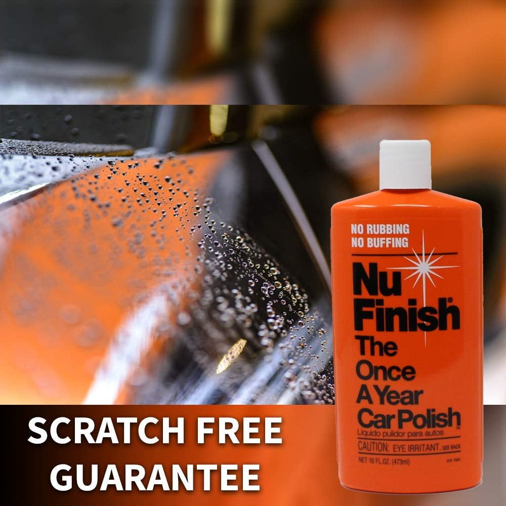 Nu-Finish Liquid Polish 16 oz for Cars, Advanced Top Coat Sealant with  Simple Once A Year Application, Perfect Kit for Fiberglass Boats,  Motorcycles and Various Appliances 
