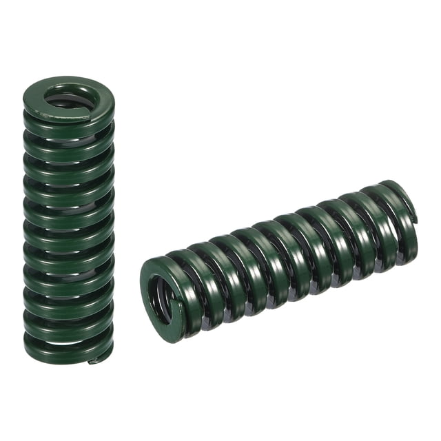 Resorte de troquel de compresión Unique Bargains 2uds 14mm OD 40mm Largo Espiral Estampado Verde