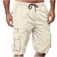 thumbnail image 2 of Zedker Mens Swimming Trunks Swim Trunks Quick Dry Swim Shorts with Mesh Lining Funny Swimwear Bathing Suits Beige L, 2 of 9