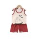 thumbnail image 1 of 4T 75Fluorescent YellowSummer Cute Cartoon 2pcs Niños Bebé Niños Niñas Chaleco de dibujos animados Top Shorts Pantalones Conjunto Ropa Niños Pijamas Niñas Conjuntos de ropa esquí esquí Gafas de esquí, 1 of 4