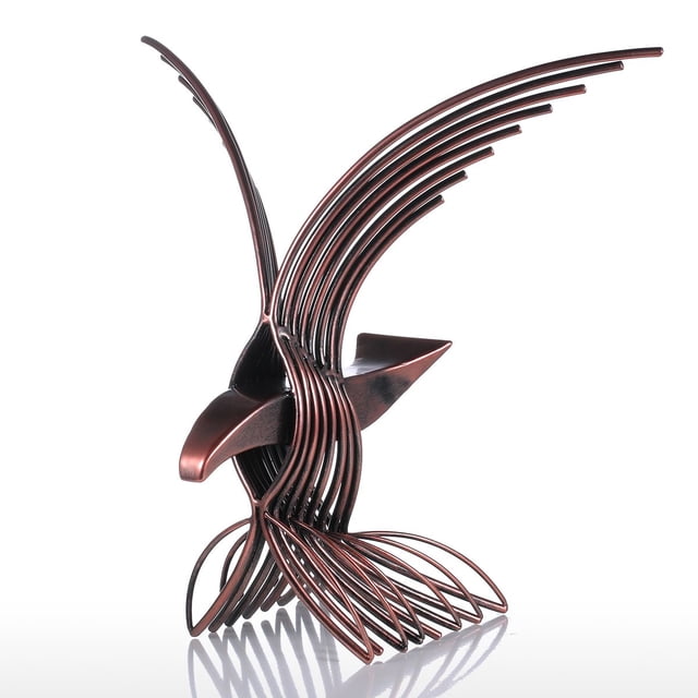 Águila hecha a mano Fortune Eagle Hawk Statue decoración de la oficina en casa regalo esta Tomfeel Escultura de Irom