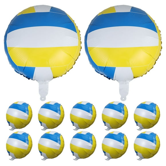 Miangastore 12 Pcs Ballons en Feuille de Volleyball 18 Pouces Décorations de Fête à Thème Sportif pour Fêtes d'Anniversaire de Volleyball Ballons en Papier D\'aluminium pour Photos et Célébrations