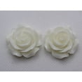 thumbnail image 3 of U8MO 10pcs White Flower Flatback Resin Cabochon 28mm DIY Embellishments, 3 of 5