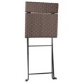 thumbnail image 3 of vidaXL Folding Bistro Chairs 6 pcs Brown Poly Rattan and Steel, 3 of 5