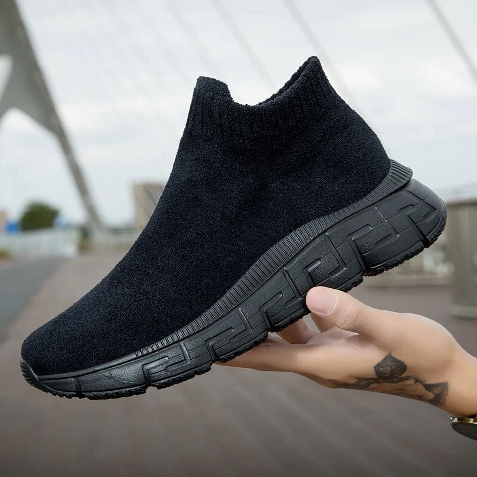 NAYUKA Winter Running Shoes For Men Women Sneakers Cotton Shoes Plush Warm Casual Sneakers Men Slip-On Unisex Snow Boots Men Plus Size Father‘s Day Gift