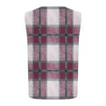 thumbnail image 5 of Gamivast Women'S Plaid Vest Plus Size Fleece Casual Crew Neck Sleeveless Flannel Outerwear Lightweight Button Down Jackets with Pockets Winter Trendy Tops, 5 of 8
