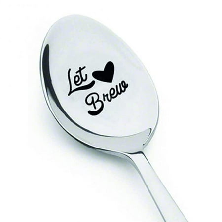 

2022 New Valentine s Day Gift Engraved Stainless Steel Long Handle Cereal Coffee Spoon Tableware Wedding Anniversary Christmas