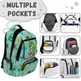 thumbnail image 7 of HUIACONG Green Tropical Dino Kids Backpack for Teen Boys Large Capacity Water Resistant for Back to School Elementary High School Daily Travel, 7 of 7
