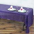 thumbnail image 3 of BalsaCircle 60" x 126" Rectangular Sequin Tablecloth Purple, 3 of 5