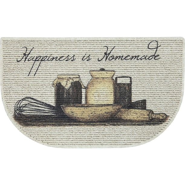 Mainstays Natures Trend Happiness is Homemade Printed Slice Kitchen Mat