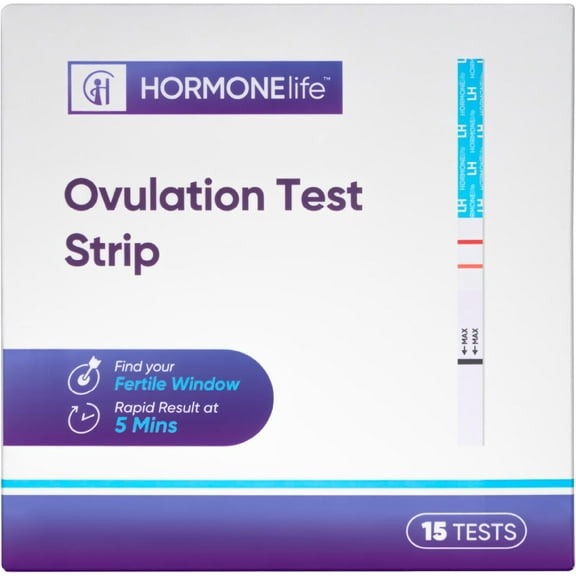 HORMONElife Ovulation Test Strips, LH Surge Detection for Women, Reliable Fertility Tracking Kit, 15 Count