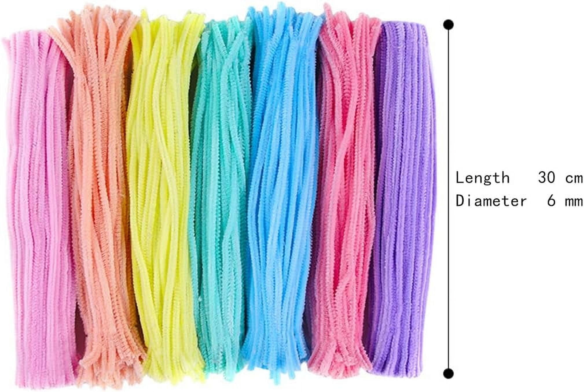 Malone Kafenyu Pipe Cleaners Craft 500 PCS Chenille Stems Assorted Colors 6MM x 12 INCH Twistable Stems for Children’s Crafts and Arts Bendable Sculpting Sticks