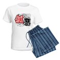 thumbnail image 5 of CafePress - Love Is In The Air Women's Light Pajamas - Women's Short Sleeve Print T-Shirt and Pants Light Cotton Pajama Set, 5 of 7