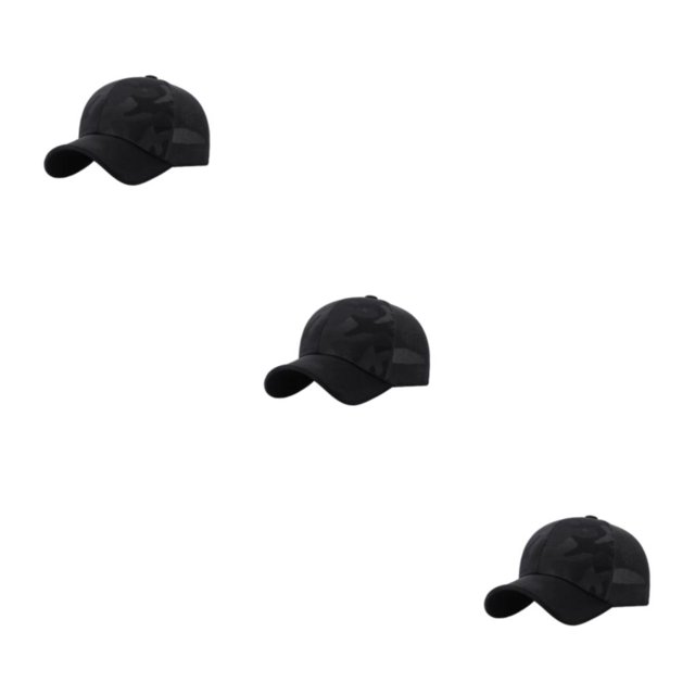kurtrusly Stylish Baseball Cap For Men Outdoor Adventures Outdoor Activities Caps For Men black 3Set