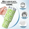 thumbnail image 3 of Daiia Cute Frogs Printed 40 oz Tumbler with Handle,Ice Bully Insulated Tumbler 2 in 1 Lid Insulated Water Bottle Stainless Steel Travel Coffee Mug, 3 of 8