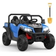 thumbnail image 1 of 24V Ride On Dump Truck, Ride On Car with Remote Control, Electric Dump Bed and Extra Shovel, Ride On Tractors Car with Music Player, Key Start for Safety, Gift for Kids,Blue, 1 of 8
