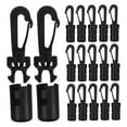 thumbnail image 5 of UPKOCH 20Pack Bungee Cords Hooks Plastic Black Kayak J Hooks for Outdoor Camping, 5 of 8