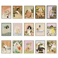 thumbnail image 4 of Kate and Laurel Sylvie Mediterranean Life Framed Canvas Wall Art by Alja Horvat, 18x24 Natural, Decorative Midcentury Art Print for Wall, 4 of 6