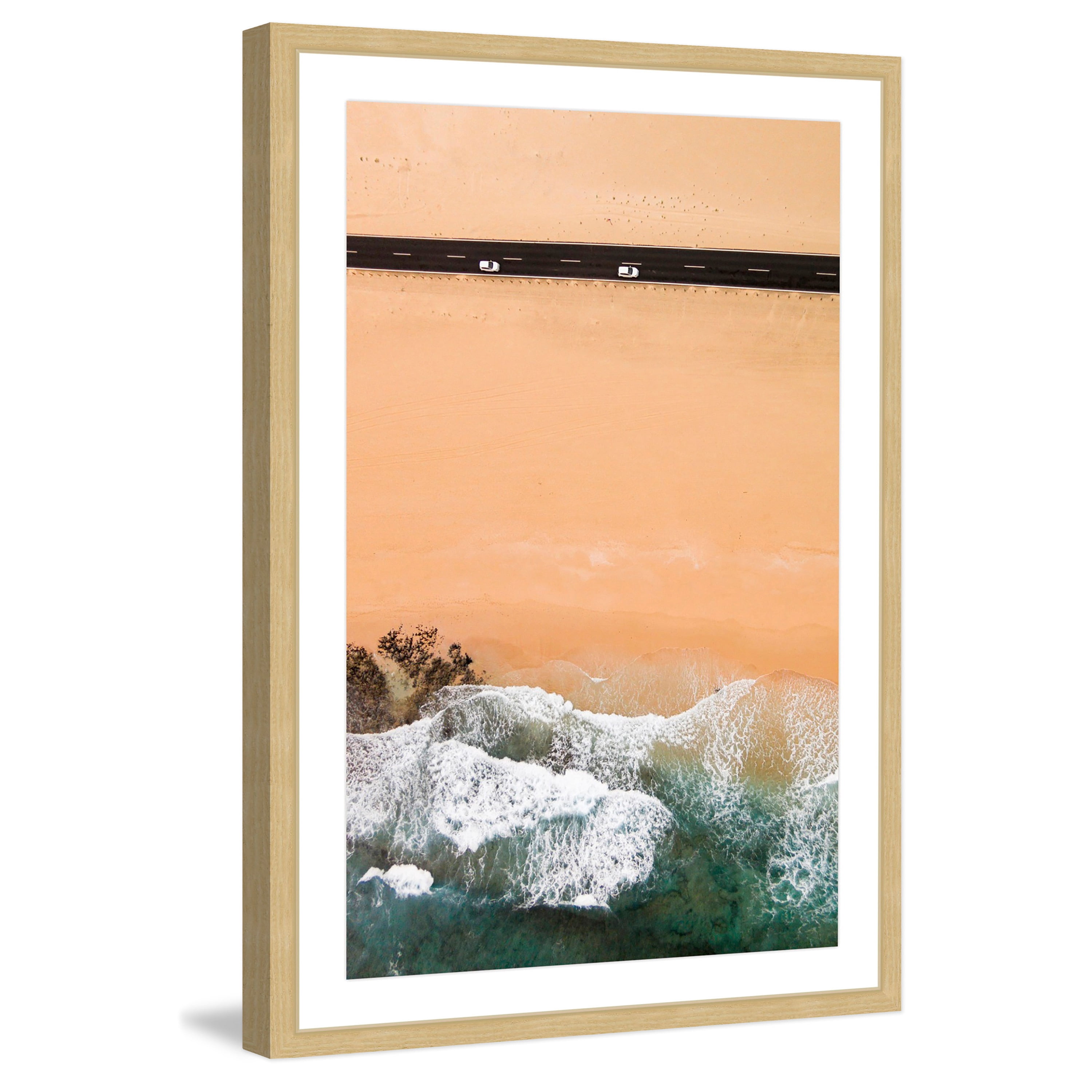 Marmont Hill 'Driving Along the Beach' by Karolis Janulis Framed Painting Print