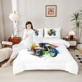 thumbnail image 4 of Homewish Dirt Bike Boy 3 Pieces Queen Comforter Set,Extreme Sport Ultra Soft Bedding Sets,Graffiti Splash Bedding Comforter Set,Microfiber Bedroom Decor,Reversible, 4 of 8