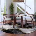 thumbnail image 3 of Round Rug 5Ft Washable Non-Slip, Black Grey Marble Circle Area Rugs for Living Room Bedroom, Modern Gradient Abstract Aesthetic Indoor Floor Mats Carpet Runner for Home Decor Aesthetic, 3 of 8