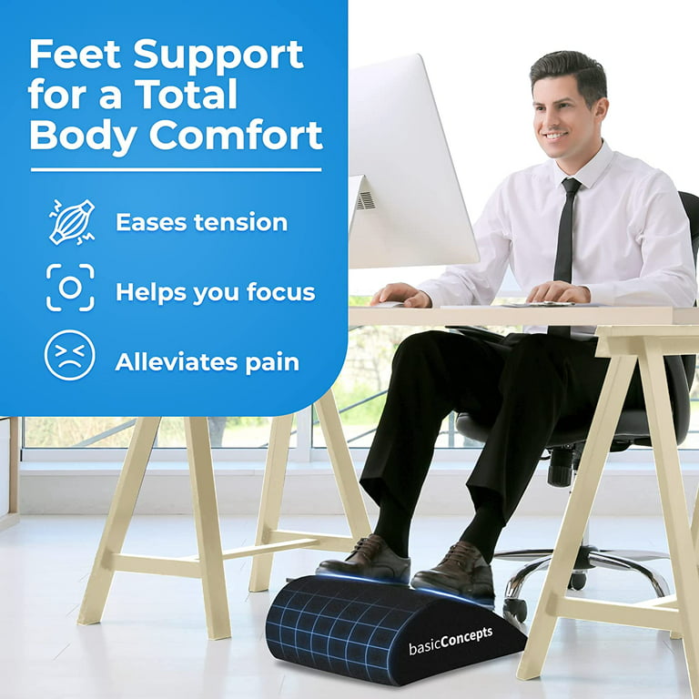 Teardrop Style Foot Rest for Under Desk at Work (Soft but Firm), Ergonomic Office  Desk Foot Rest, Under Desk Footrest with Washable Cover, Desk Foot Stool  Work from Home Accessories 