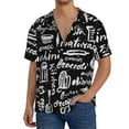 thumbnail image 1 of Balery Pasta Bacon Camisa Casual de Manga Corta con Botones para Hombre, Texturizada, Estilo Cubano, para Playa, Verano-Medium, 1 of 5