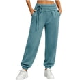 thumbnail image 5 of Sweatpants for Women High Waist Loose Joggers Drawstring Soft Lounge Pants With Pockets Casual Athletic Daily Pants, 5 of 10