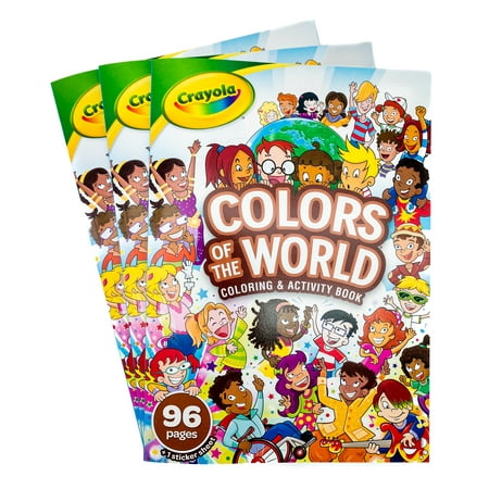 Crayola, Coloring and Activity Book, Colors of the World 96 pages, 3-pack