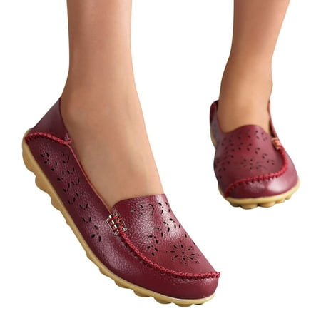 

Vedolay Nude Casual Shoes Women s Shoes Lug Sole Slip On Low Heel Platform Penny Loafers Wine 7
