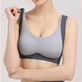 thumbnail image 4 of Sngxgn Women Strappy Sports Bra Yoga Bras Padded Backless Medium Support Tops(Grey,XXL), 4 of 5