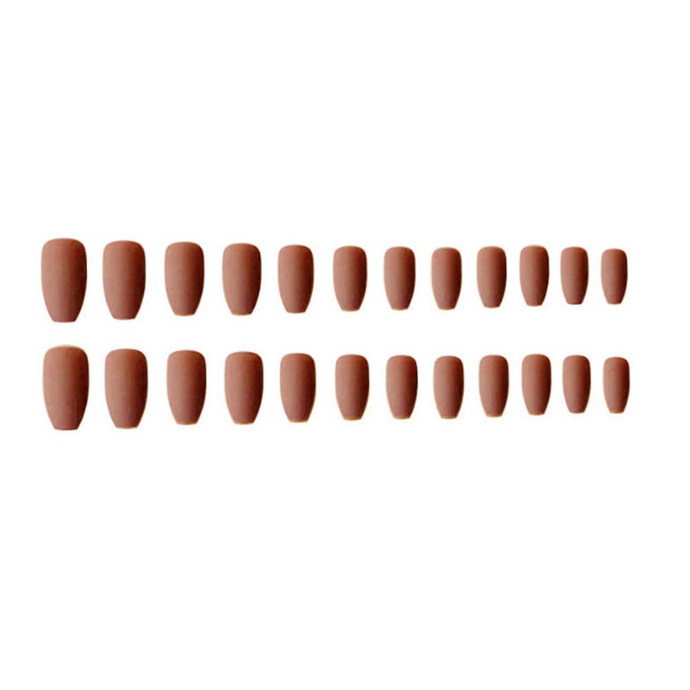 Matte Ballerina Fake Nail Tips Wearable False Nails Full Cover Artificial Coffin Acrylic Nails Diy Nail Art Tool