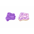thumbnail image 4 of It&rsquo;s a Girl Script Cookie Cutter & Embosser, 4 of 6